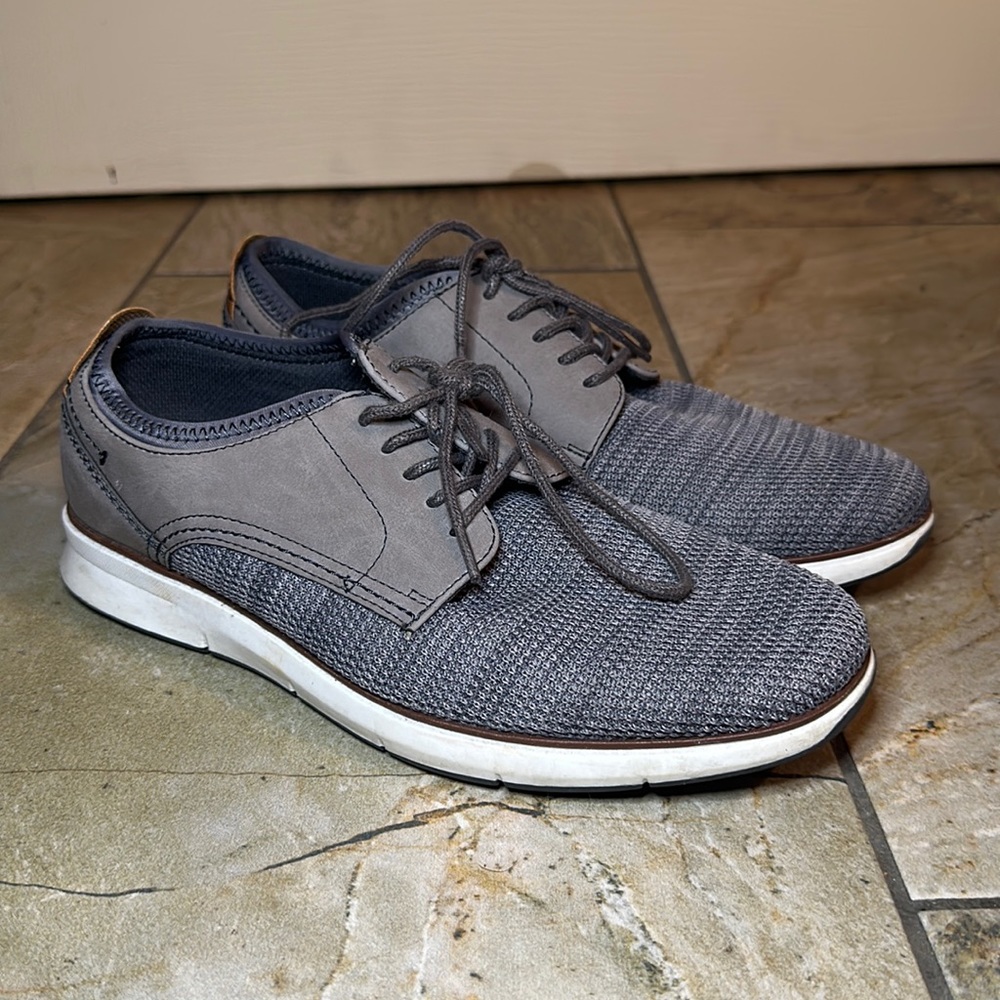 George Men’s Casual Gray Knit Memory Foam Lace Up Sneaker Shoes‎ Size 7.5